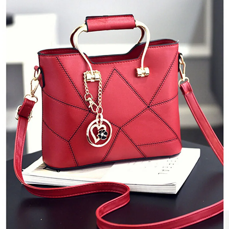 

HOT PU Leather Shoulder Bag Sweet Fashion Handbags Women Lady Satchel Crossbody Lines Leather Caual Tote Handbag