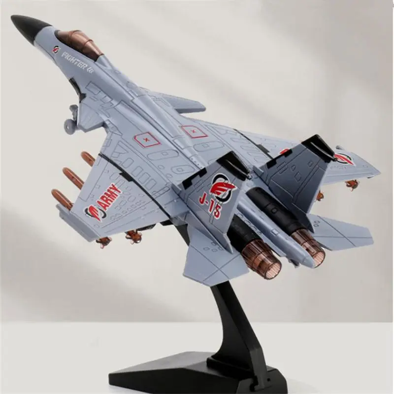 

Flying Shark J-15 Alloy Stealth Fighter Aircraft Airplane Model Simulation Metal Fighter Battle Plane Model Sound Light Kid Gift