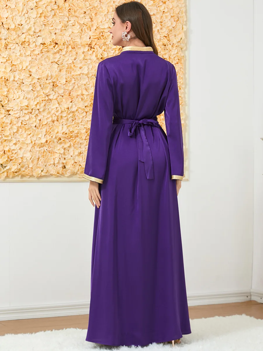 Caftan Dresses for Women Party Evening Dubai Moroccan Oriental Arabic Robe 2 Piece Sets Islamic Kaftan Ramadan Eid Muslim Abaya
