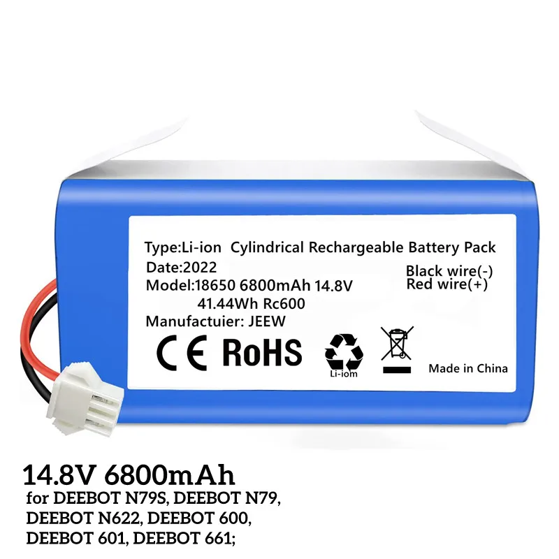 

Сменный аккумулятор для Conga Excellence 14,4 6800 990 Eufy RoboVac 11 11 11S 15C 15T и Ecovacs Deebot N79S DN622, 950 в, 1090 мАч