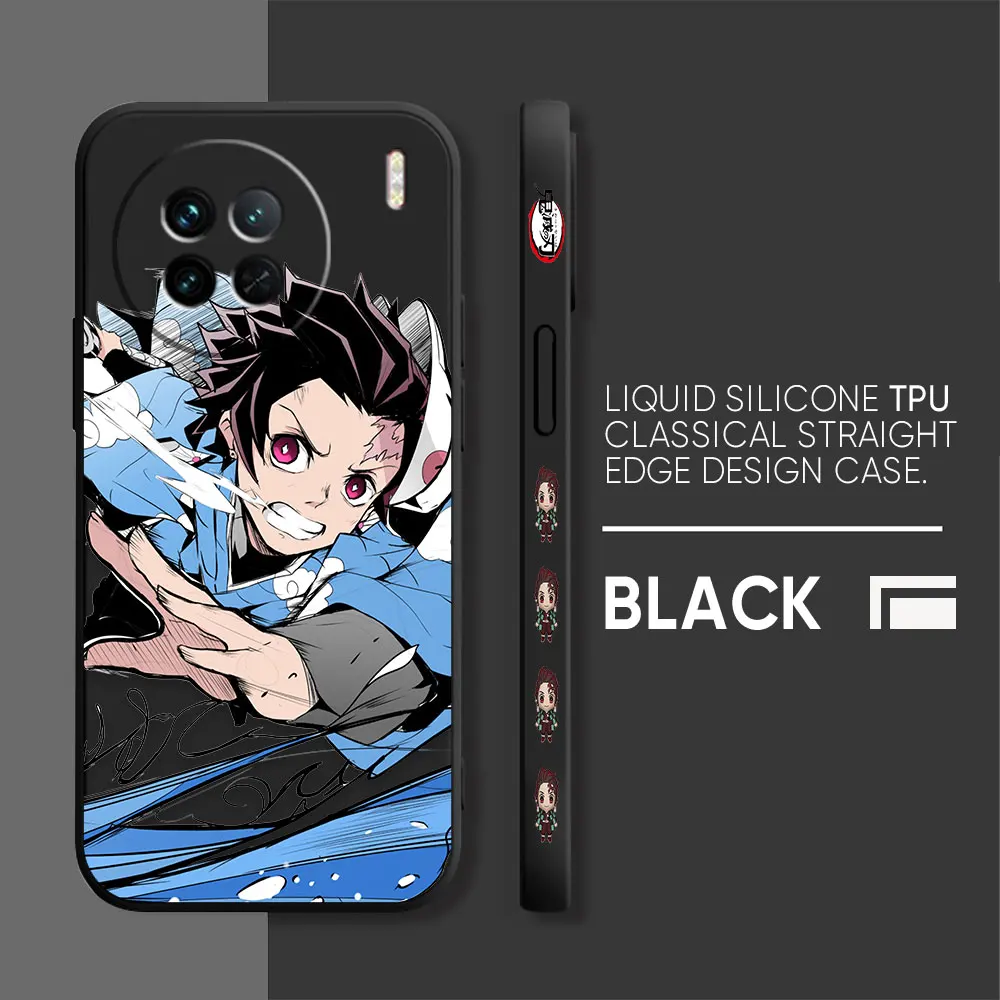 Tanjiro Kimetsu No Yaiba Phone Case For VIVO X21I X21S X23 X27 X30 X50 X60 X70 X80 X90 5G PRO PLUS Colour Case Funda Shell Capa