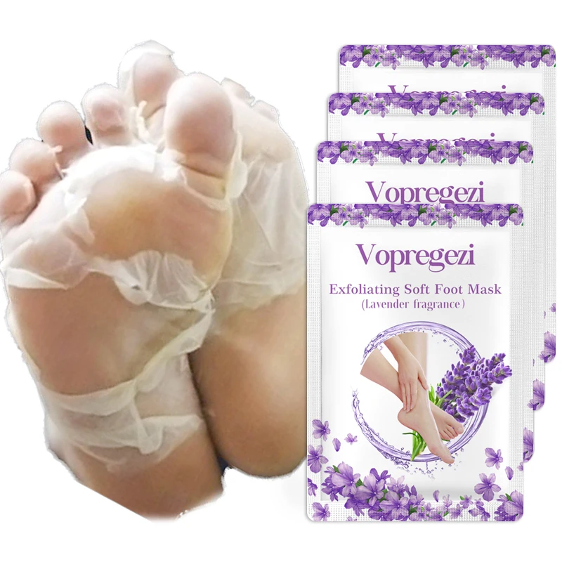 

Vopregezi 1/2Pairs Lavender Foot Mask Peel Removal Calluses Dead Skin Crack Heel Socks Pedicure Foot Spa Exfoliating Feet Patch
