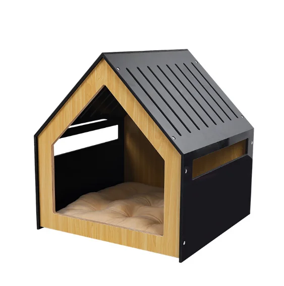 

Wooden dog cat house wood grain furniture board