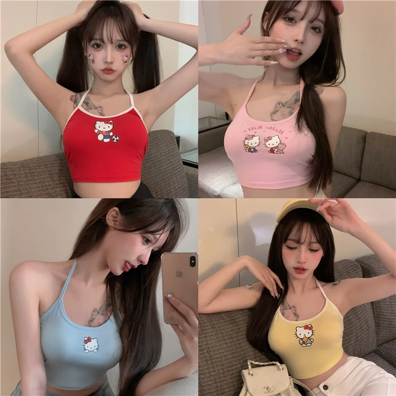 

Y2k Kawaii Harajuku Gothic Street Aesthetic Tshirt Bratz T-shirt Rap Hip Hop Shirt Street Rock Vintage Clothes Vest Tee Camisole