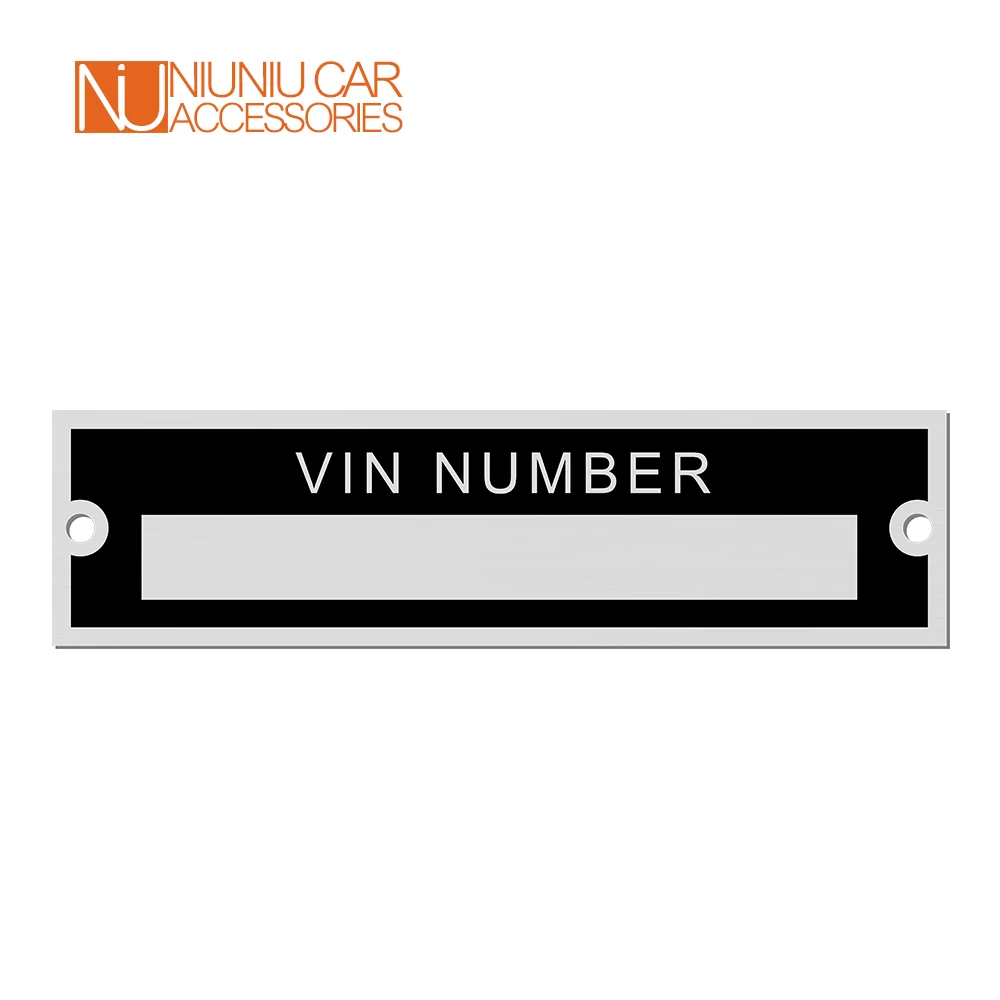 

Чистая или гравированная алюминиевая идентификационная бирка VIN серийная пластина идентификационный номер автомобиля 95X25 мм Запчасти для ...