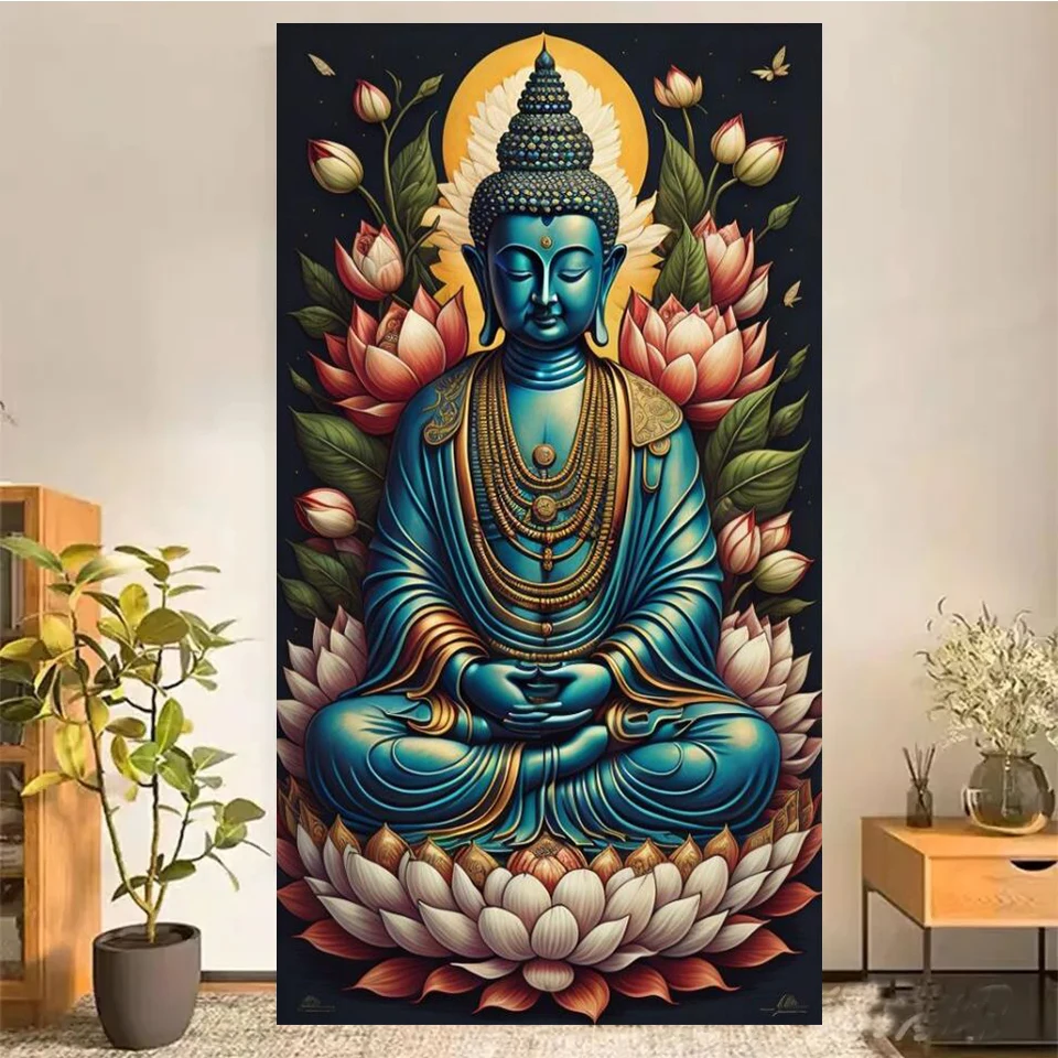 5D DIY алмазная живопись картины Будды полная квадратная круглая вышивка крестиком