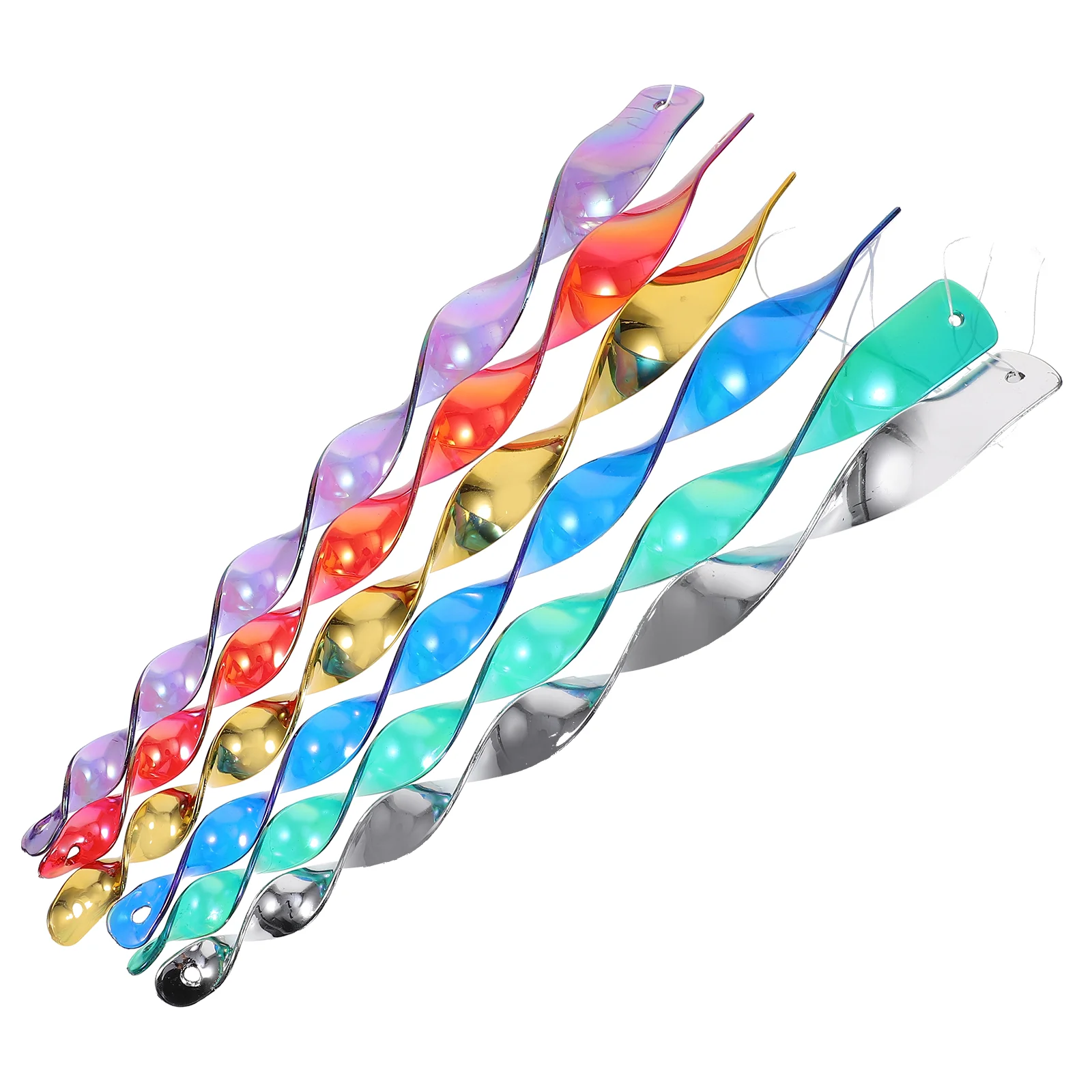 

12 Pcs Color Bird- Stick Rod Tool Spiral Scare Plastic Wind Twisting Rods