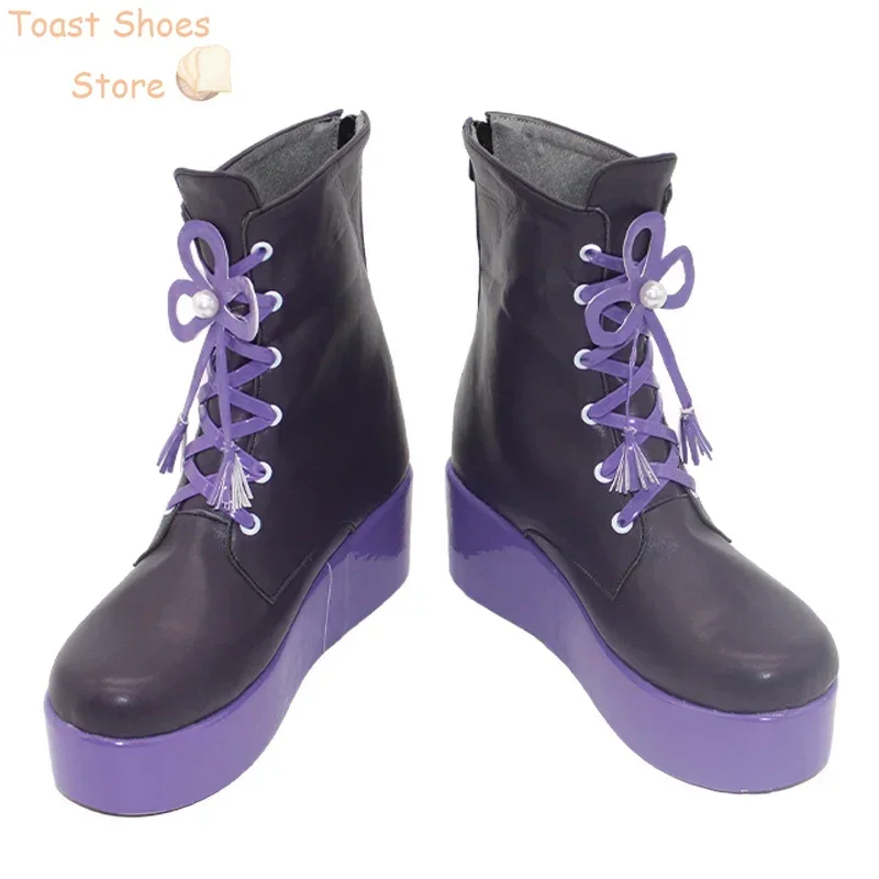 Kurumi Noah Обувь для косплея из искусственной кожи Хэллоуин Карнавальные ботинки Vtuber