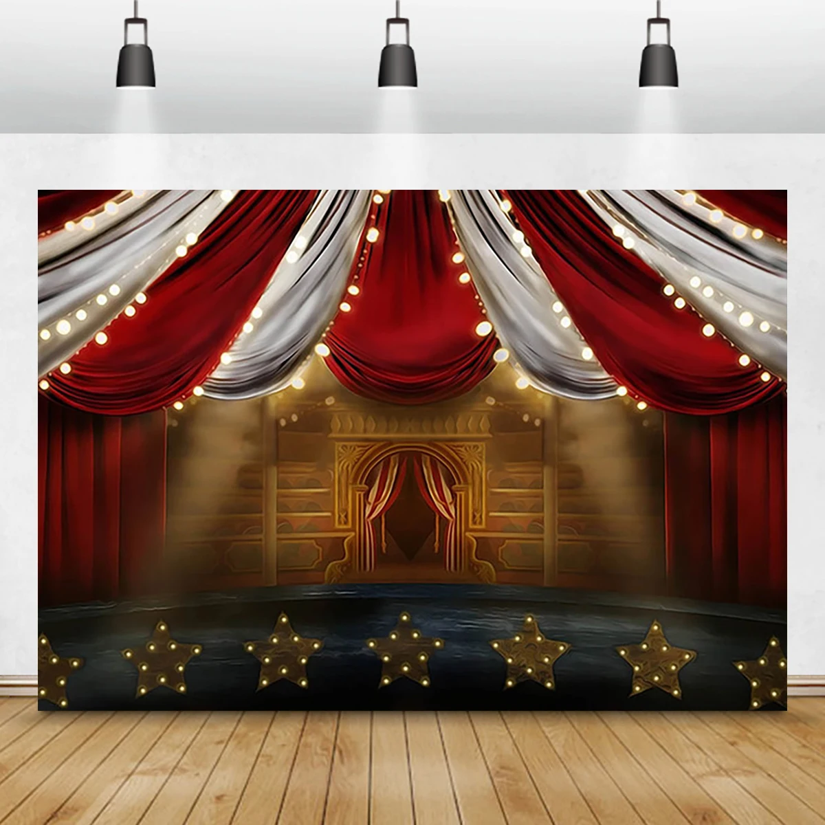

Ткань 8x6 футов, красный цирк, фотография на день рождения, карнавал, ночная тема, украшение, детский душ, фото фон
