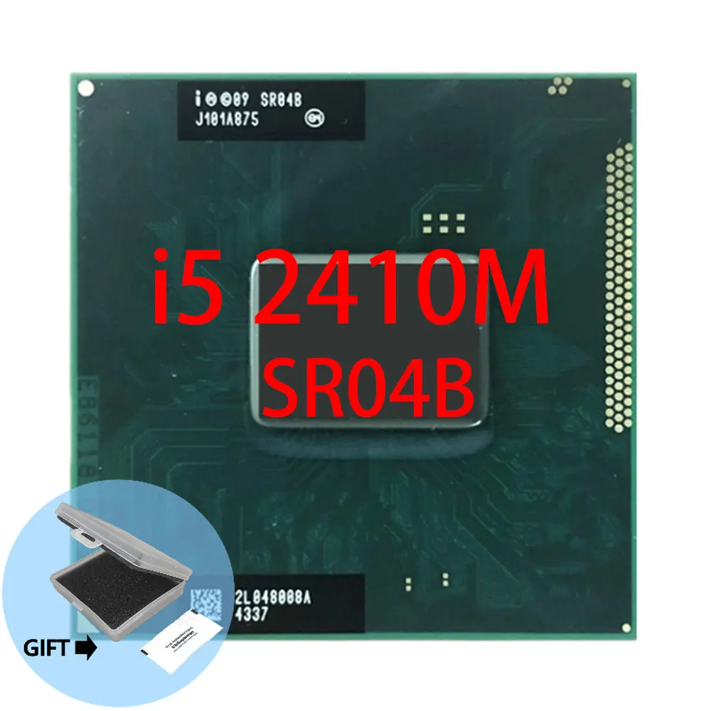 

Процессор Intel Core i5-2410M i5 2410M SR04B, двухъядерный ЦПУ, 4 потока, 2,3 ГГц, 3 Мб, 35 Вт, разъем G2 / rPGA988B