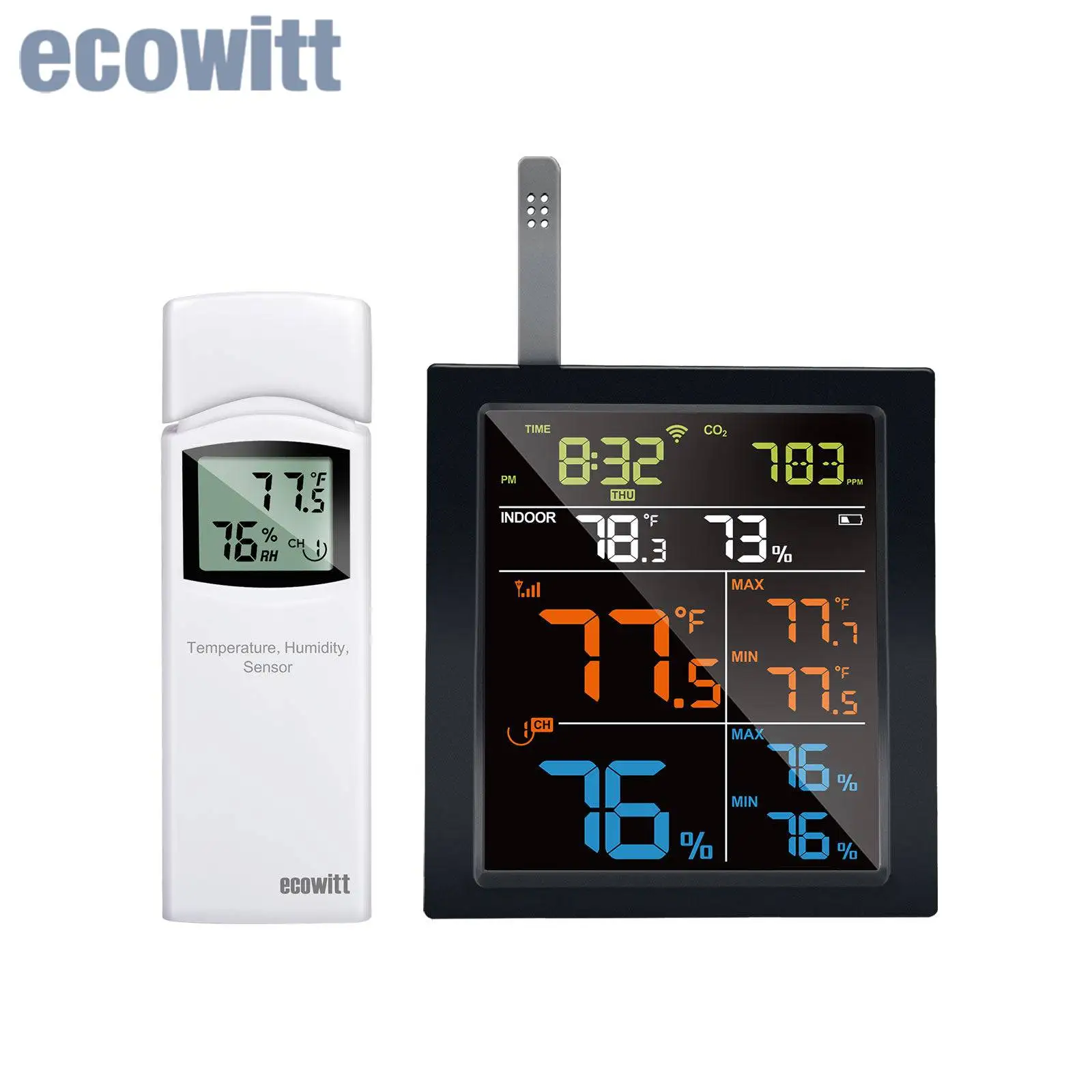 

Метеостанция Ecowitt WN1821 с Wi-Fi 4,9 дюйма