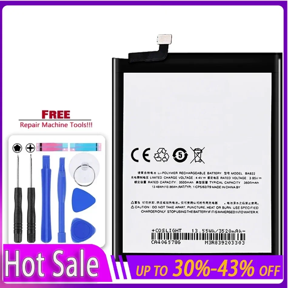 Сменный аккумулятор BA822 3600 мАч для Meizu Note 8 Note8 M822H M822Q портативные аккумуляторы