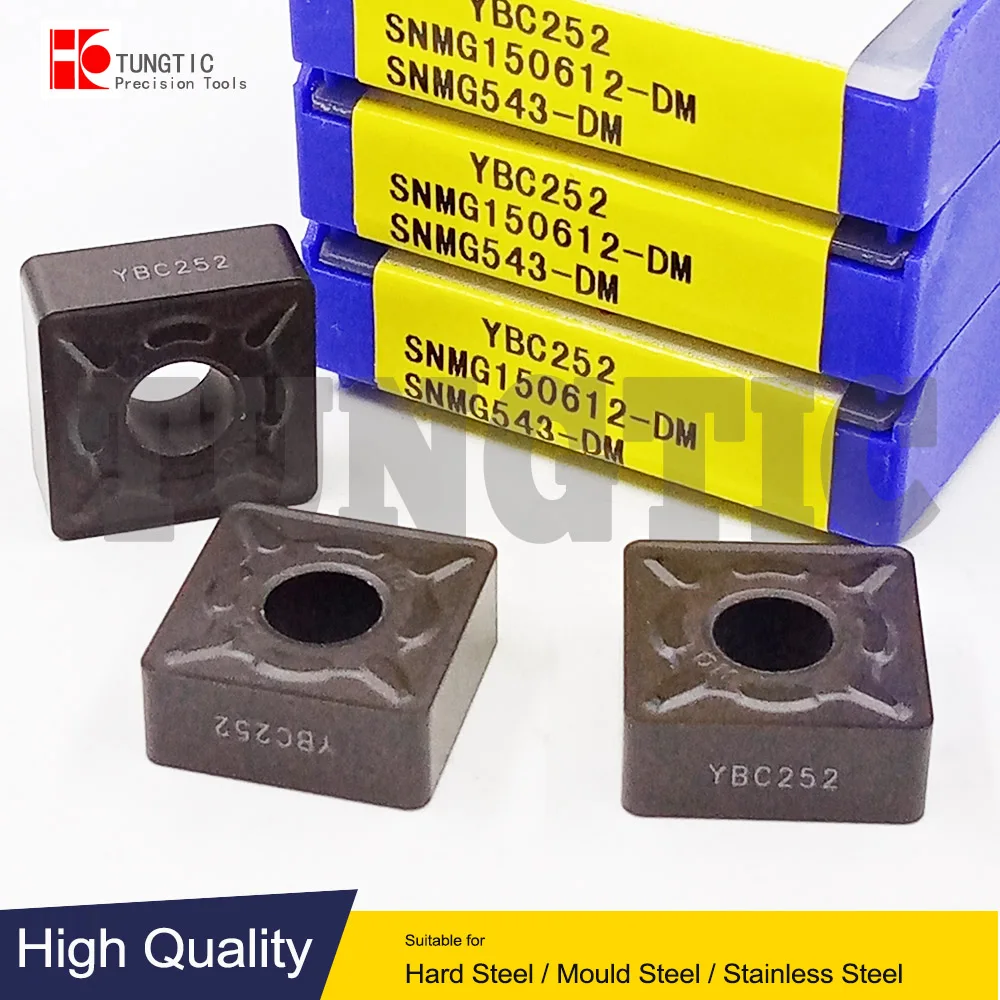 

SNMG150612-DM YBC252 Milling Cutter CNC Carbide Insert Lathe Cutting Tool Machining Metal Turning Tools SNMG 150612 DM