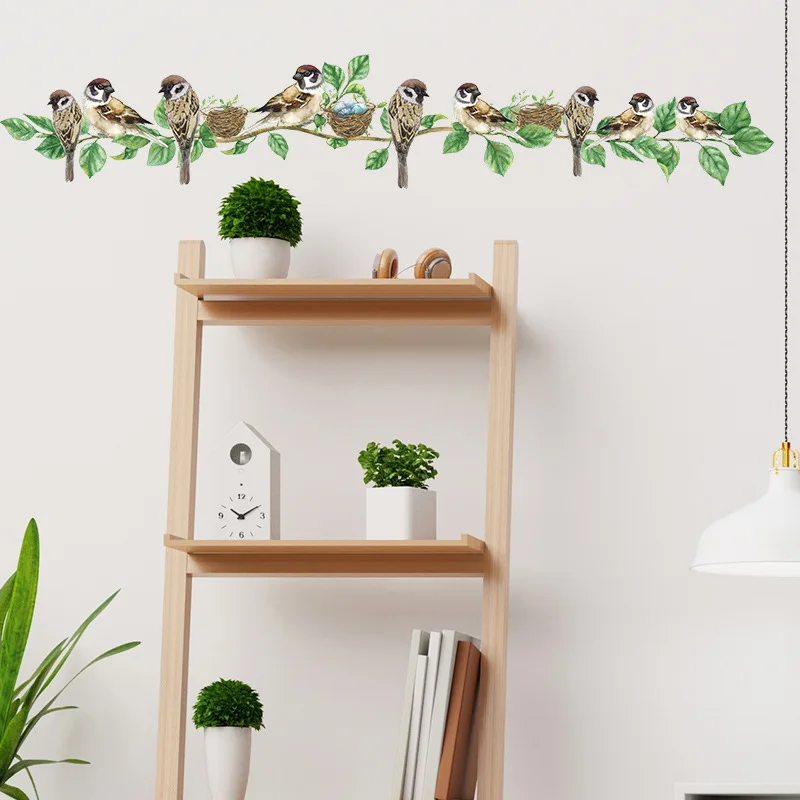 Милые настенные стикеры в виде птичьих гнезд задний фон для гостиной украшение