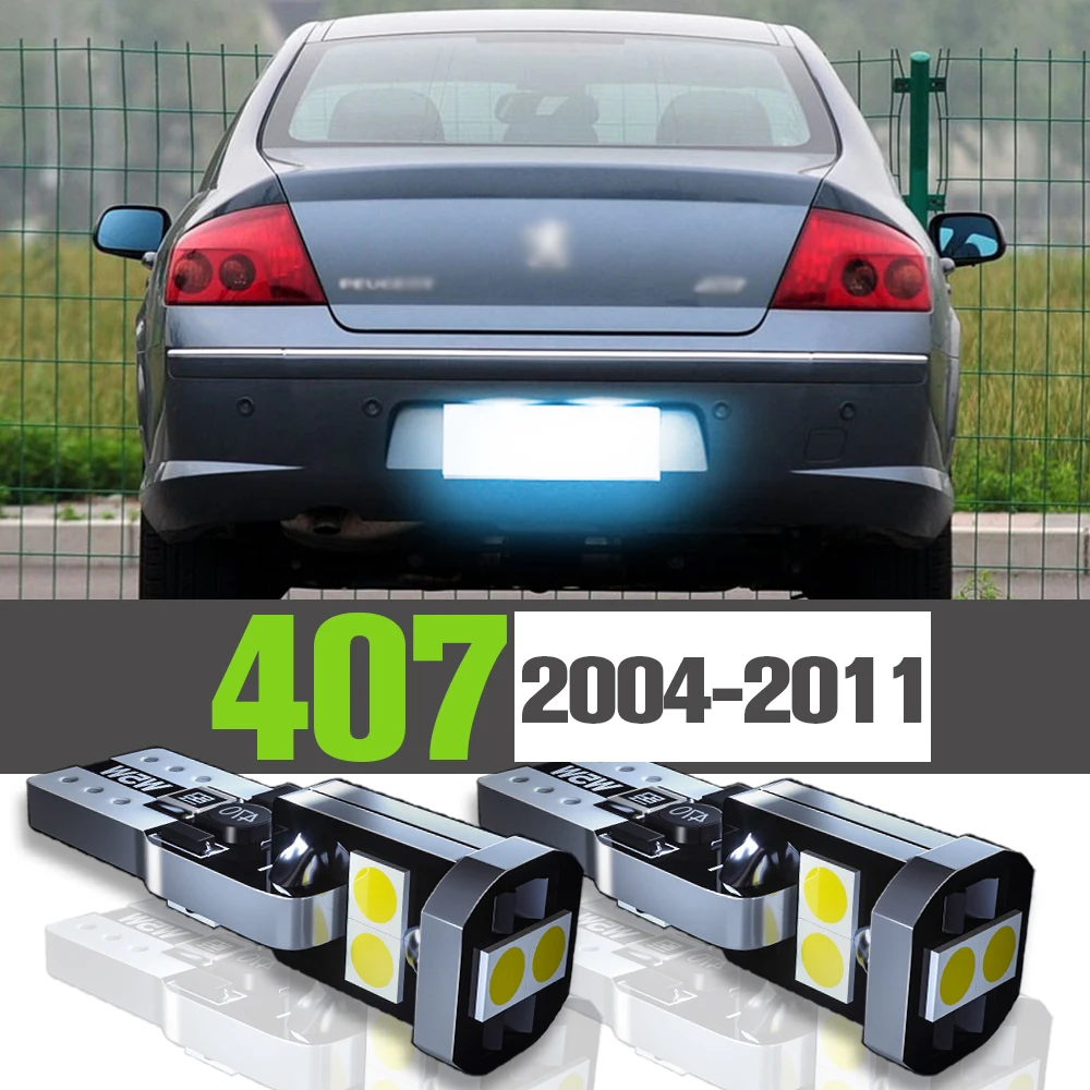 

2x LED License Plate Light Accessories Lamp For Peugeot 407 2004-2011 2005 2006 2007 2008 2009 2010
