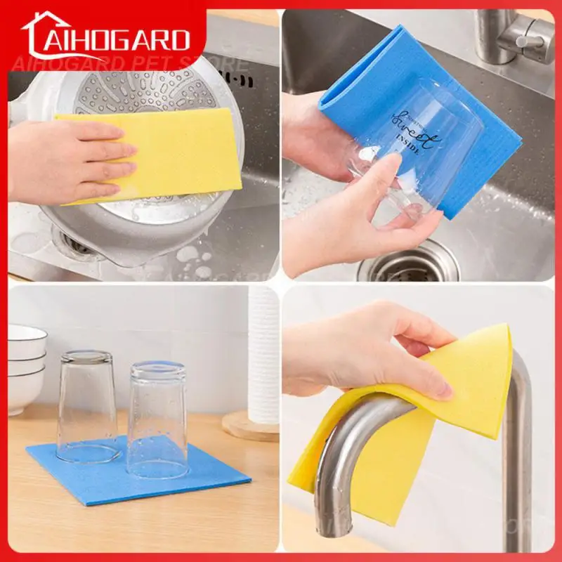 

Натуральная древесная масса хлопчатобумажная ткань для посуды, 1 шт., увеличивающая впитываемость, Современная Минималистичная Очищающая ткань, широкая кухонная