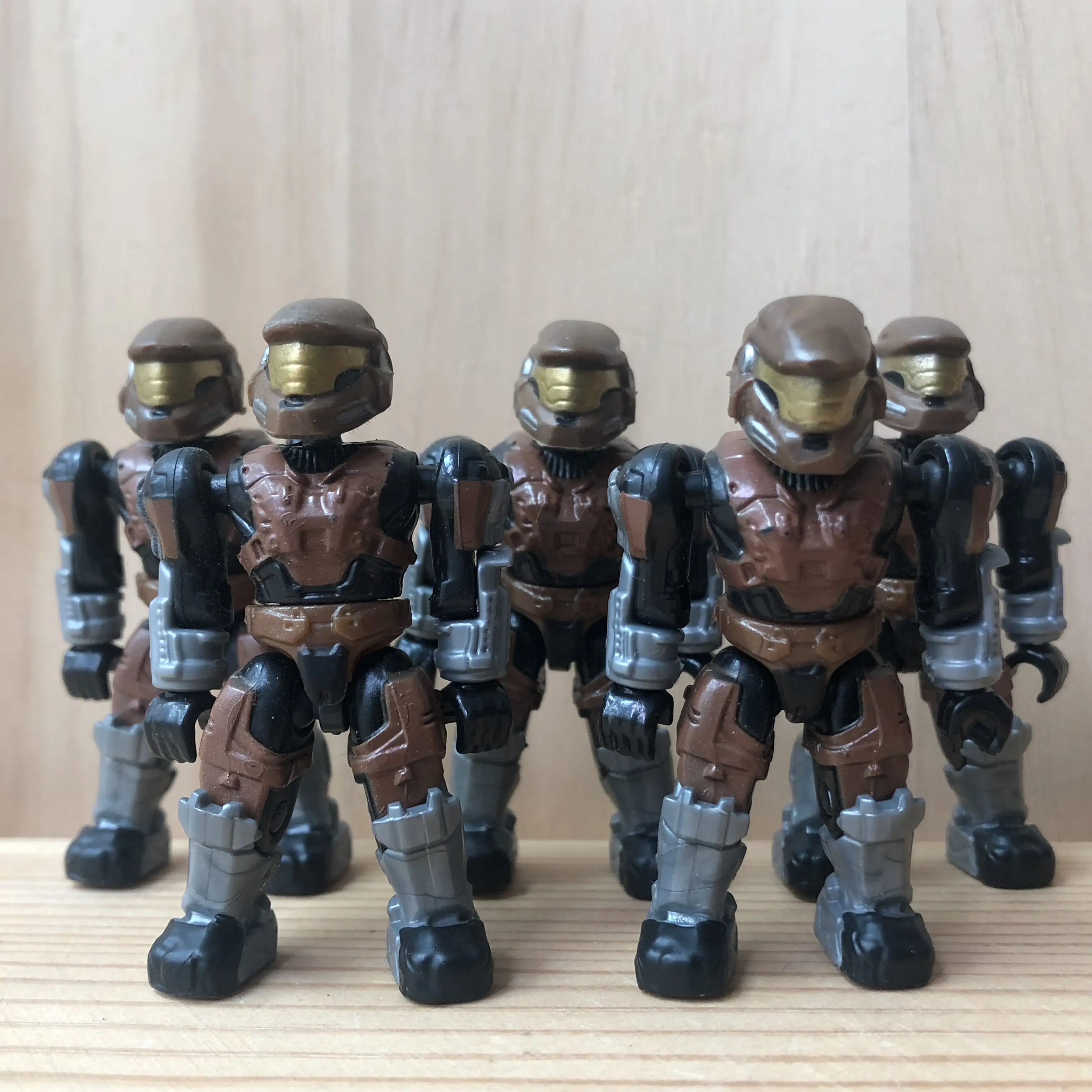 

LOT OF 5PCS 2 INCH HALO MEGA BLOKS UNSC BROWN SPARTAN MARK V(B) MINI FIGURE 97017 COUNTDOWN