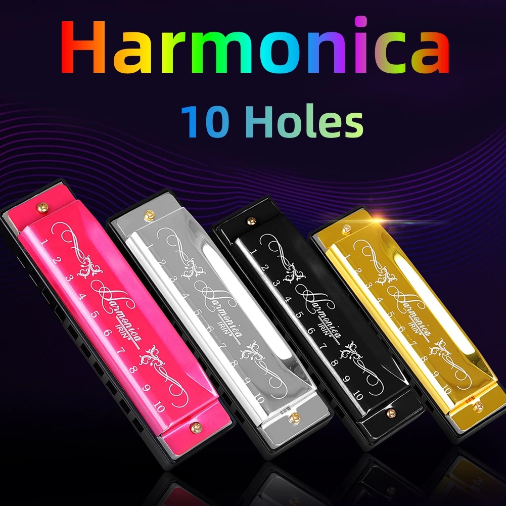 

1pc Harmonica IRIN 10 Holes Key Of C Blues Harmonica Mouth Organ Beginners Harp Musical Instrument Educational Toy