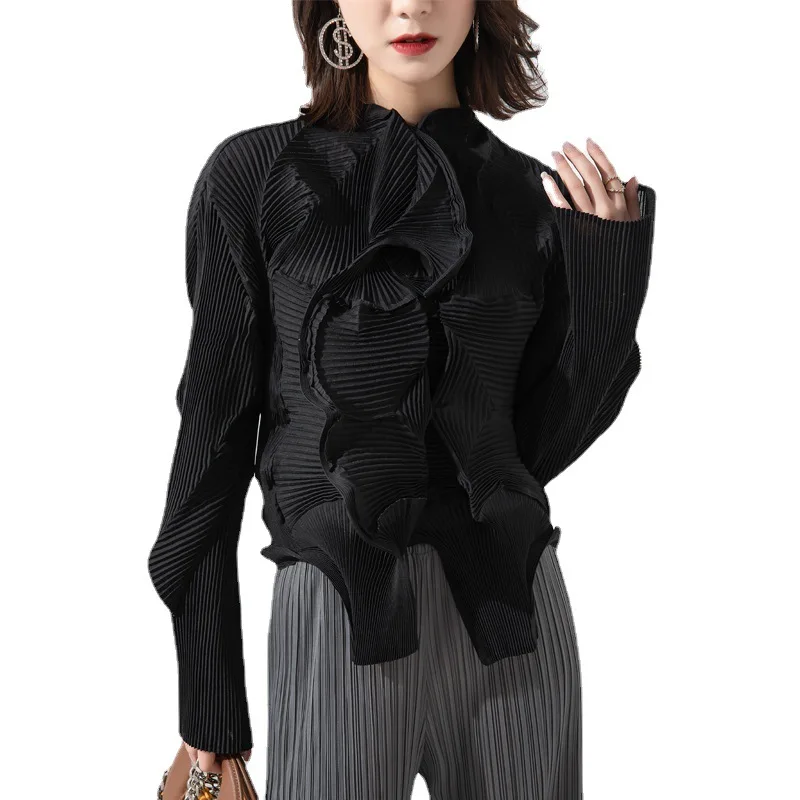 Женский плиссированный топ YUDX Miyake Весенняя Новинка 2023 необычный Повседневный