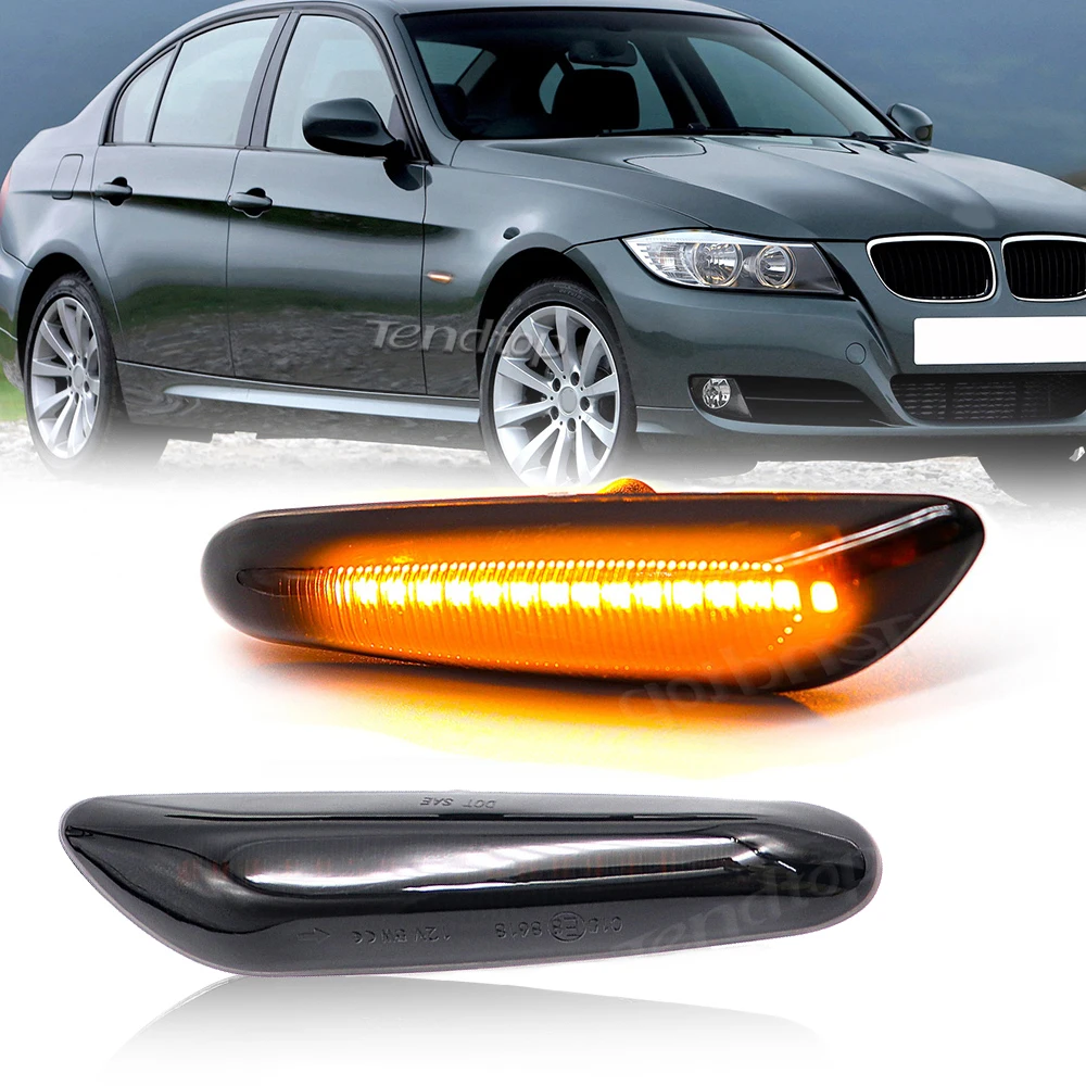 LED Dynamic Turn Signal Side Marker Flowing Light Indicator Lamp For BMW E60 E61 E90 E91 E92 E93 E81 E82 E88 E46 X3 X1