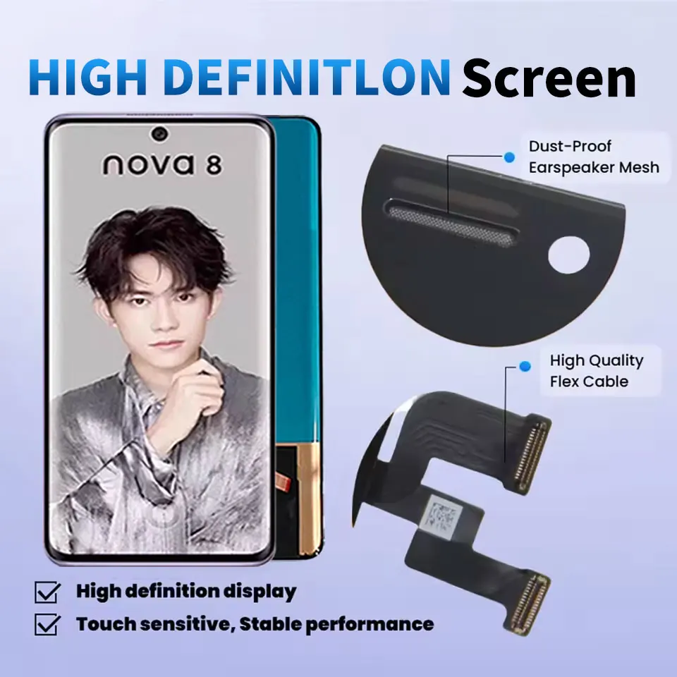 Подходит для Huawei Nova8 Ang-An00 Honor V40 Lite Luxury Edition Ala-An70 Экран мобильного телефона в сборе Внутренние и внешние встроенные аксессуары для ремонта и замены Сенсорный дисплей Oled (art.: 3920cd7ee573e) - 3920cd7ee573e