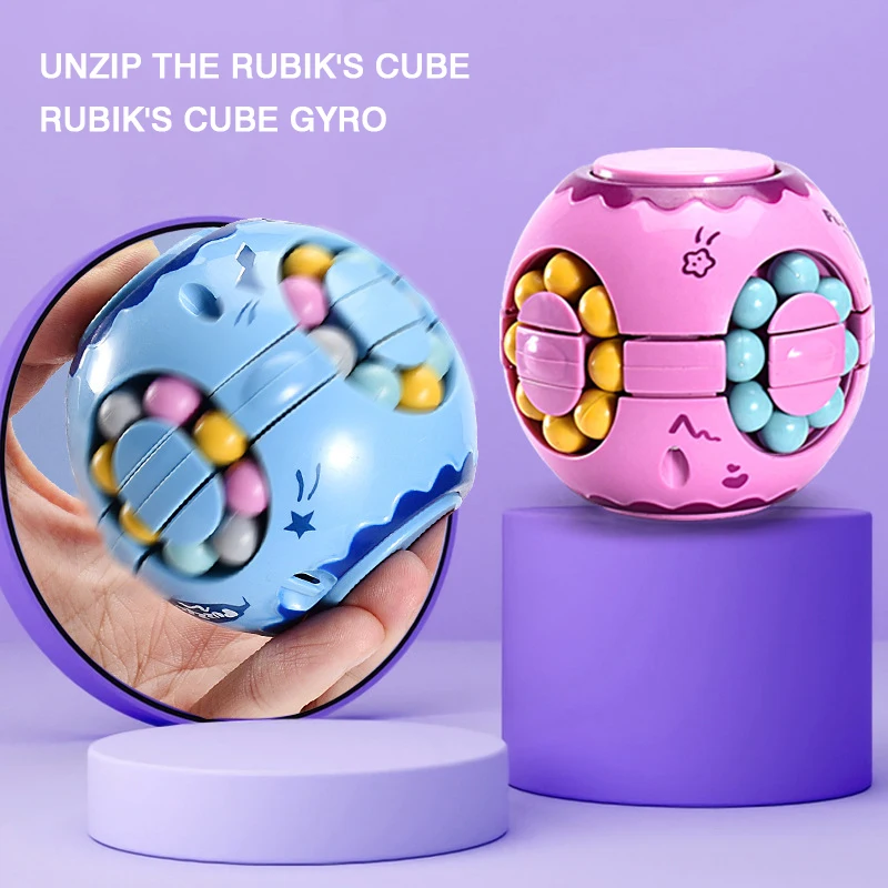 

Magic Bean Rotating Fidget 3D Spinner Puzzle Hamburger Rotation Magic Cube Ball for Teens Adults Sensory Fidget Toys