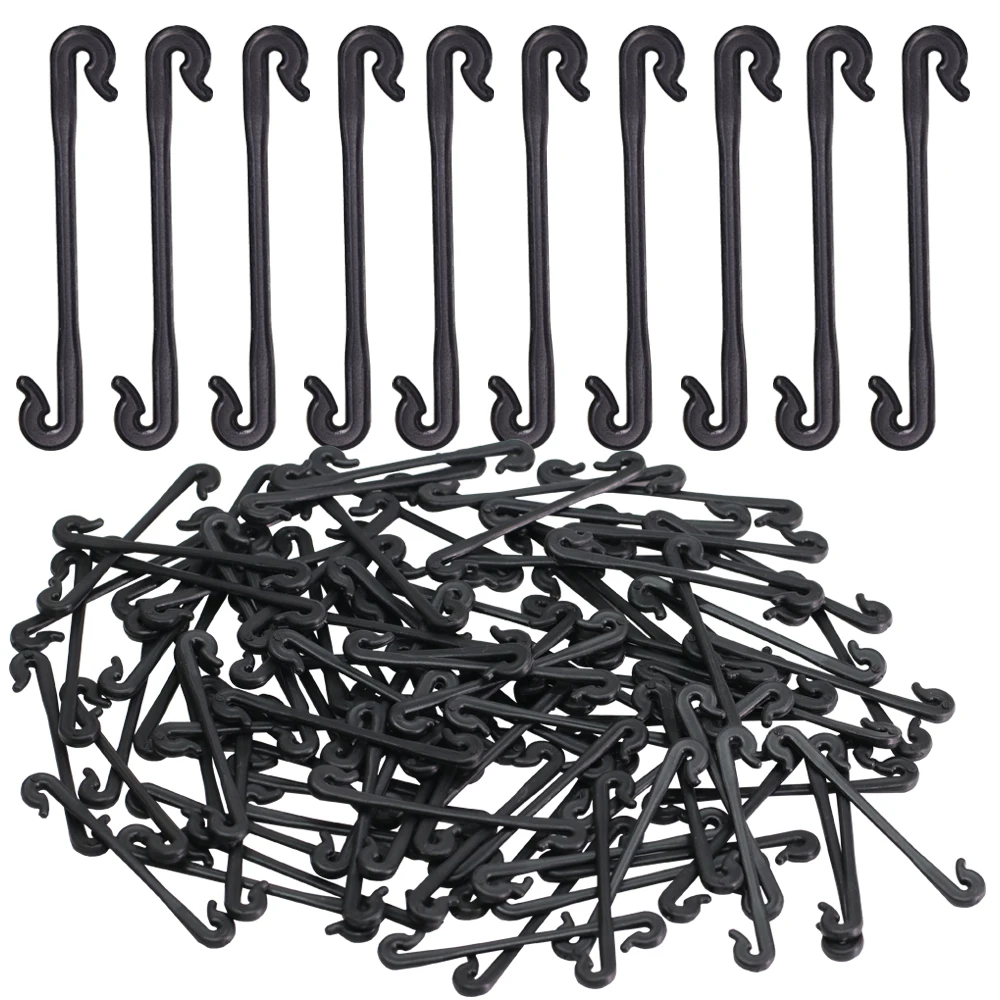 100PCS Garden Plants Vines Fixed Clips Tied Buckles Lashing Hook for Kiwi Grape Cucumber Tomato Stems Fastener Gadgets Grafting
