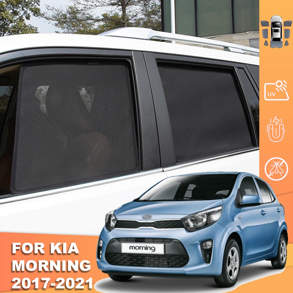 For Kia Picanto MORNING JA 2017 2018 2019 2020 2021 Magnet Car Sunshade Front Windshield Curtain Baby Rear Side Window Sun Shade