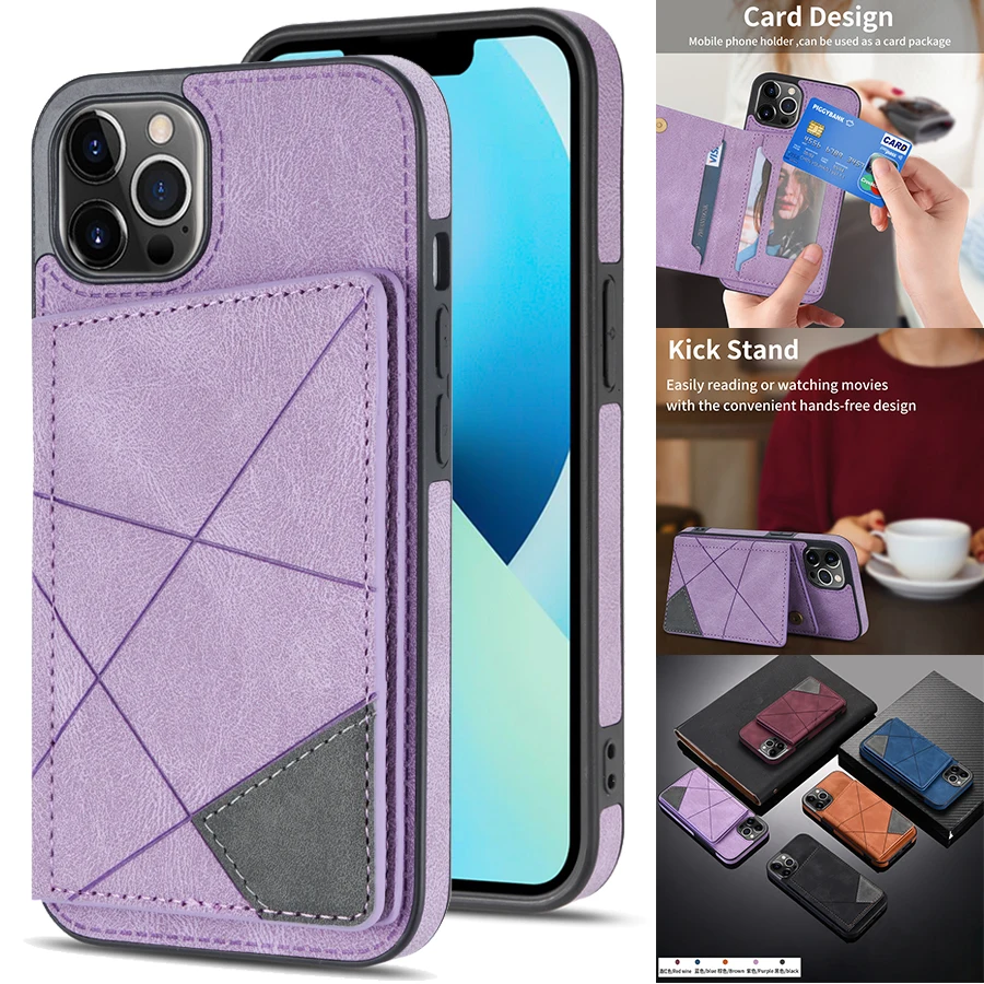 

Wallet Side Card Flip Leather Case For iPhone SE 2022 13 Pro Max 13 Mini 12 Pro Max 11 Pro Max SE 2020 X XR XS Max 8 7 6 6S Plus