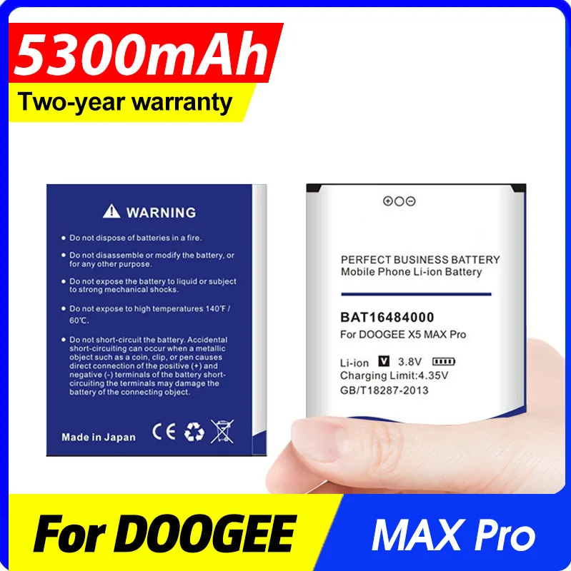 

High Quality Bat16484000 5300mah Battery for Doogee X5 Max X5max Pro Phone