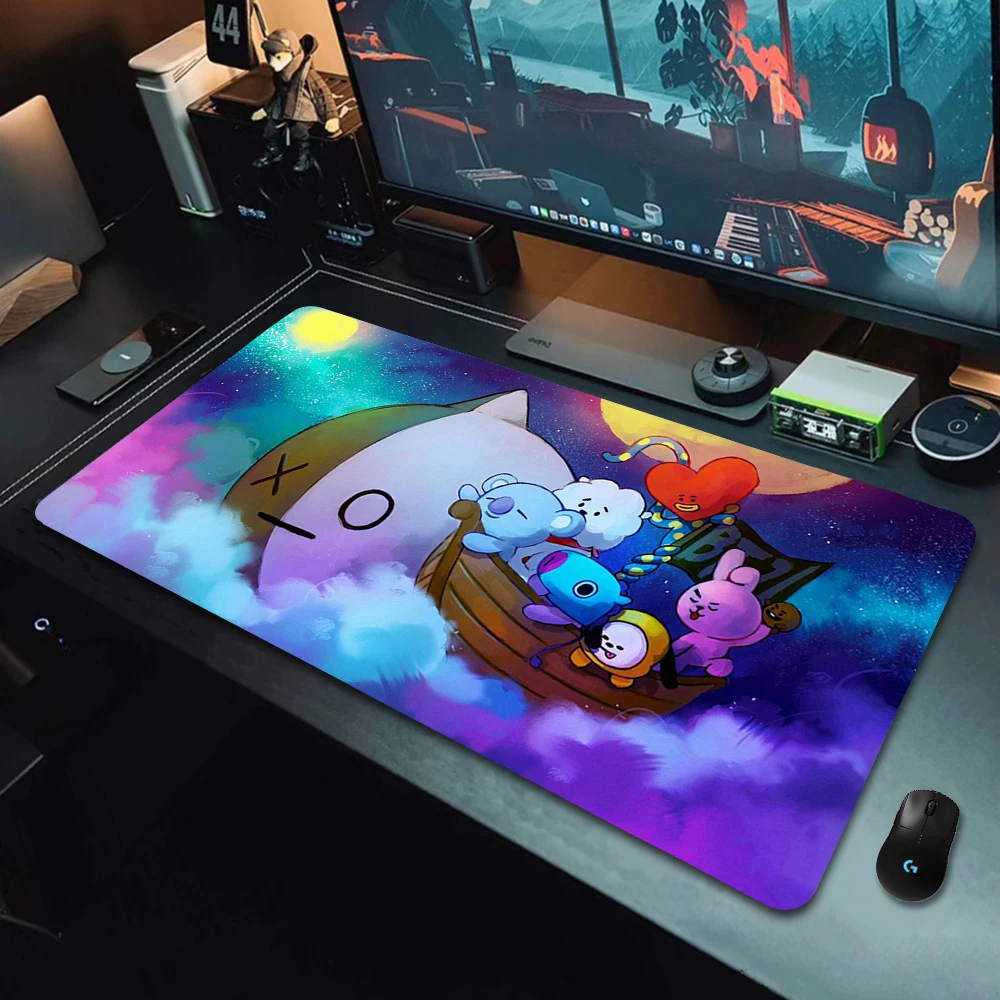 

Mouse Pad Gaming Mousepad BT21 Laptops Keyboard Gamer Mat Cartoon Pc Accessories Carpet Anime коврик для мыши Tapis De Souris