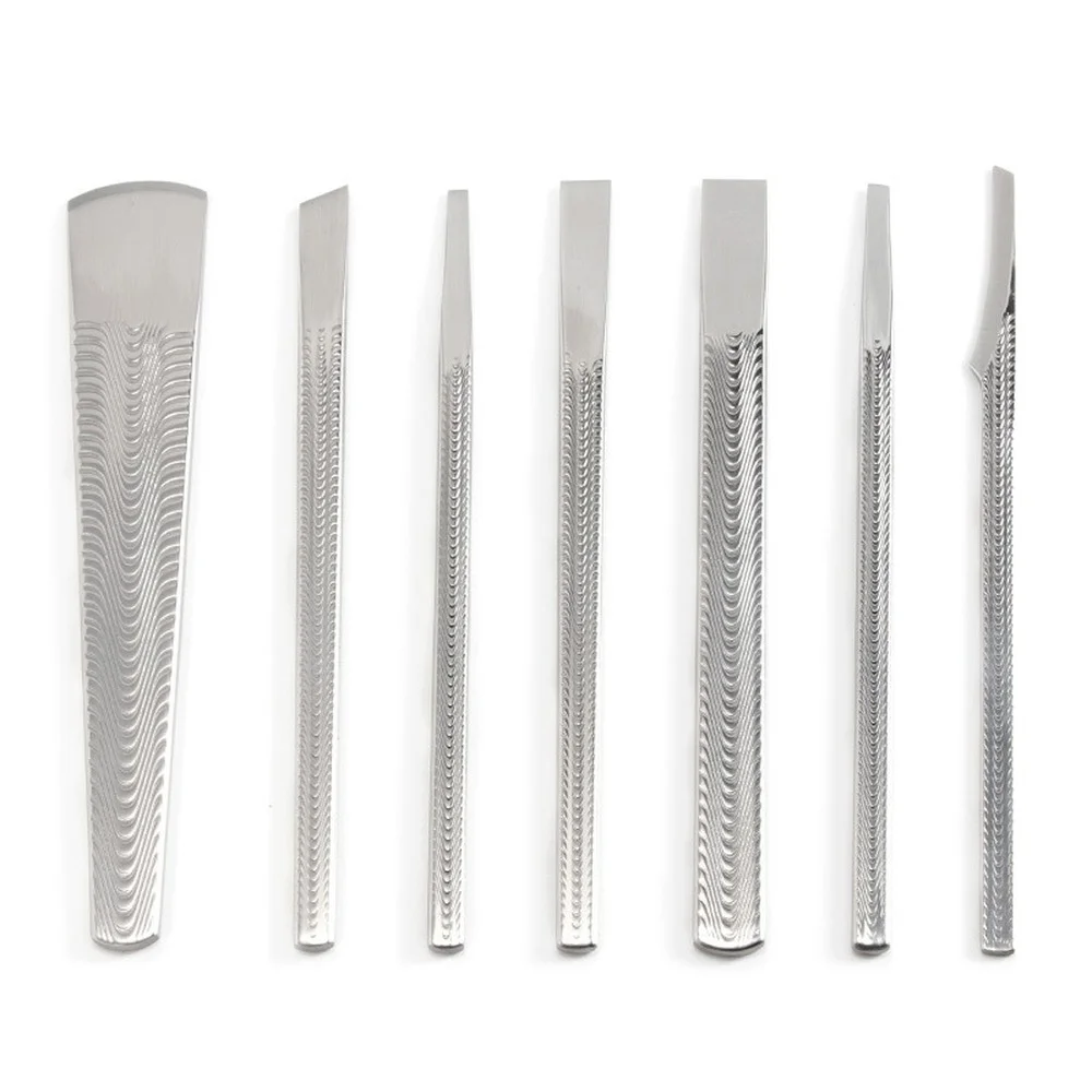 Stainless Steel Wave Pattern Pedicure Knife 7-piece Set Thorn Knife Repair Calluses Dead Skin Tool Yangzhou Three Knives