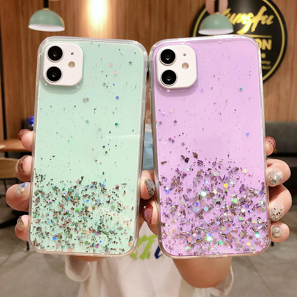 

Luxury Glitter Silicone Case For Xiaomi Redmi Note 10 9 8 7 6 Pro 10S 9S 9T 8T Clear Soft Case For Redmi 9C 9A 8A 7A Thin Cover