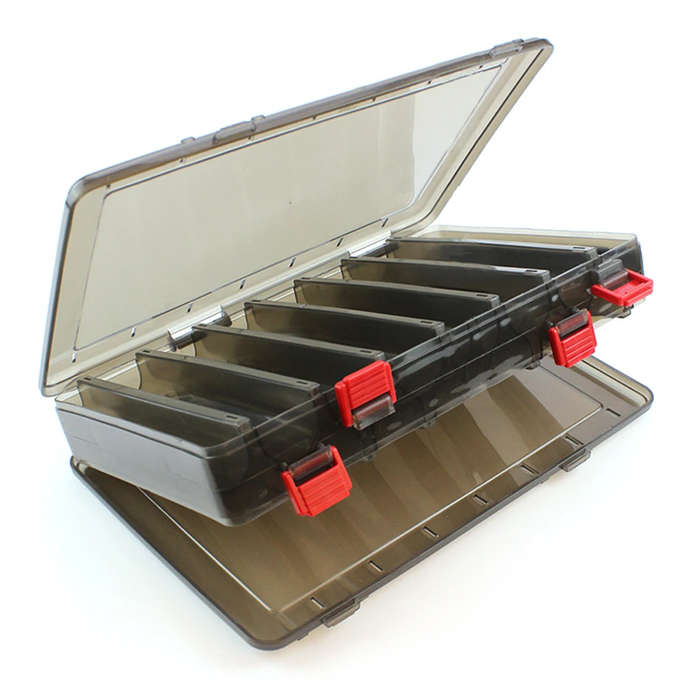 

Double Sided Portable Professional Bails Hooks Sport Fishing Tackle Box High Strength Easy Carry Outdoor Transparent Cover