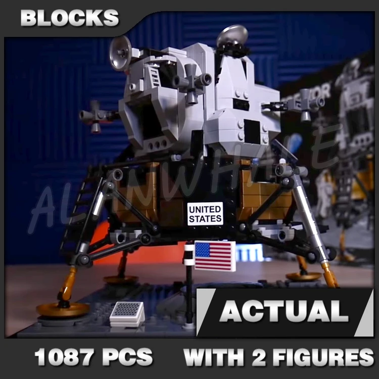 

1087pcs Expert Space Exploration Apollo 11 Lunar Lander Descent Ascent Stage 50004 Building Blocks Sets Compatible With Model