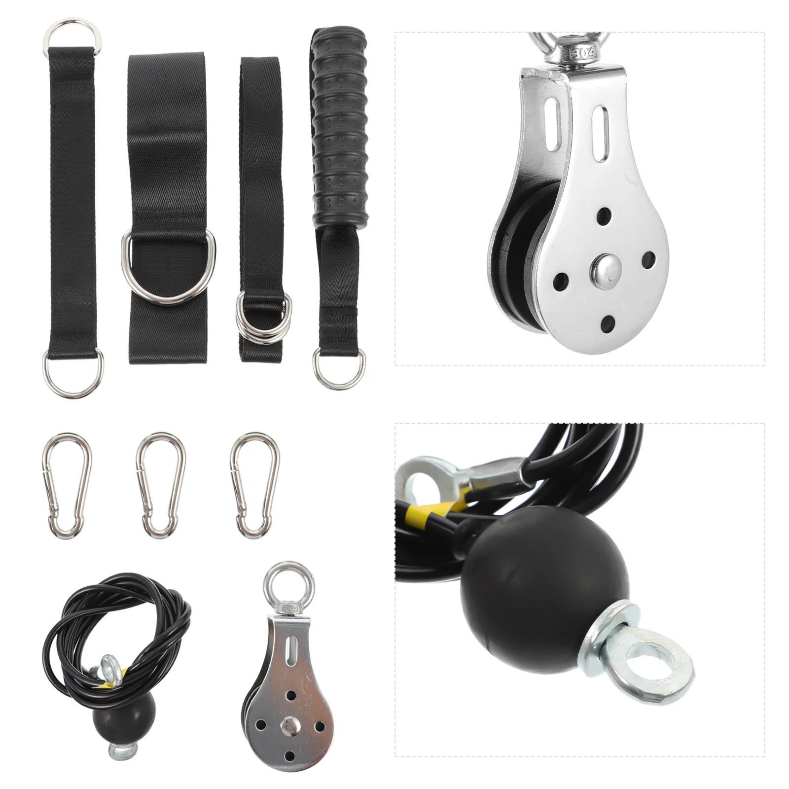 

1 Set of Pulley System Training Muscle Fitness Equipment Tool for Home Gym