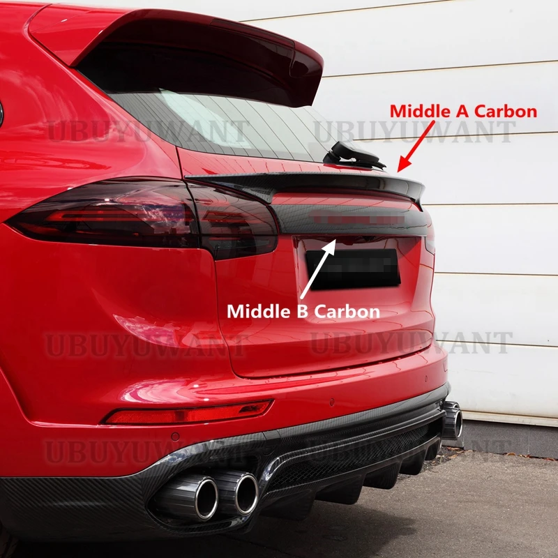 

Высококачественный спойлер из настоящего углеродного волокна для Porsche Cayenne 958 92A MK2 SUV 4 Door GTS 2015 2016 2017, спортивный спойлер