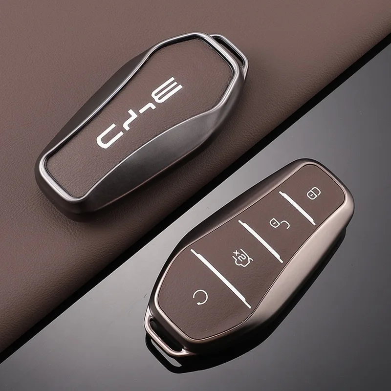 

Чехол для автомобильного ключа, полностью сплав, брелок для ключей, подвеска для BYD Atto 3 Han EV Dolphin, прочный второй Song Pro Tang DmI QIn PLUS Yuan