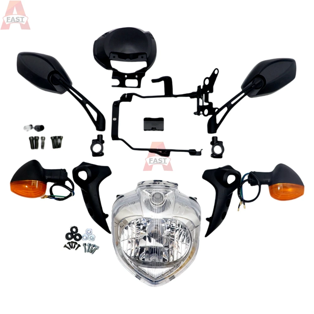 

Подходит для YAMAHA FZ6N FZ6 FZ-6N 2004 2005 2006 комплект мотоциклетных фар подходит для фар в сборе Корпус Комплект сигналов поворота
