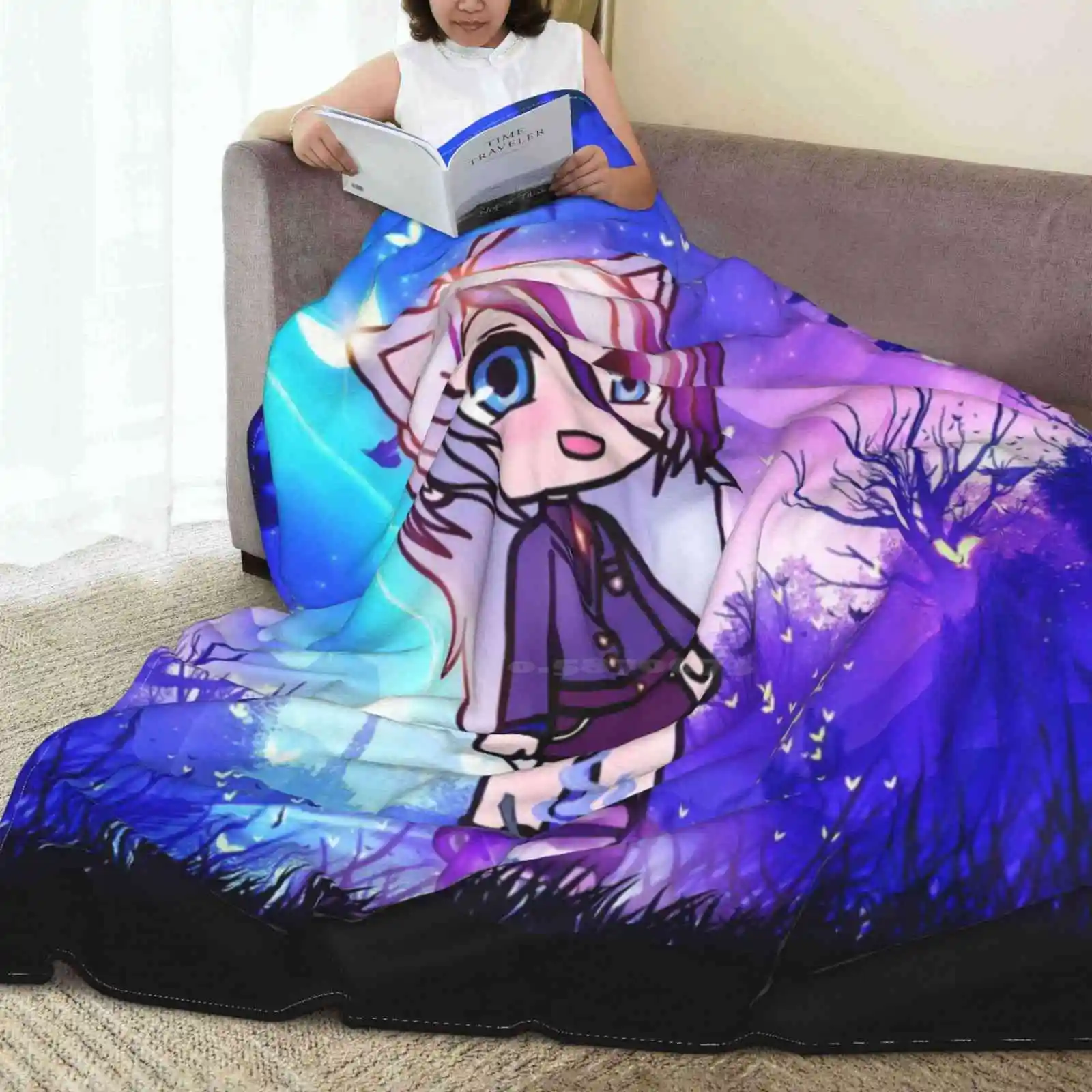 Новинка супер мягкое теплое тонкое одеяло Gacha в Волшебном лесу glife Studio Аниме Chibi