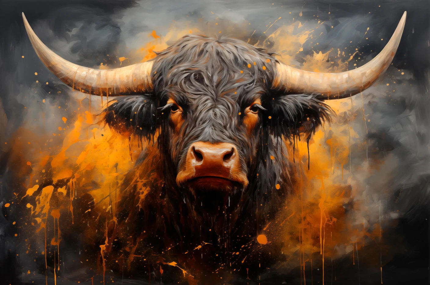 

Картина "Техасский Лонгхорн" на холсте