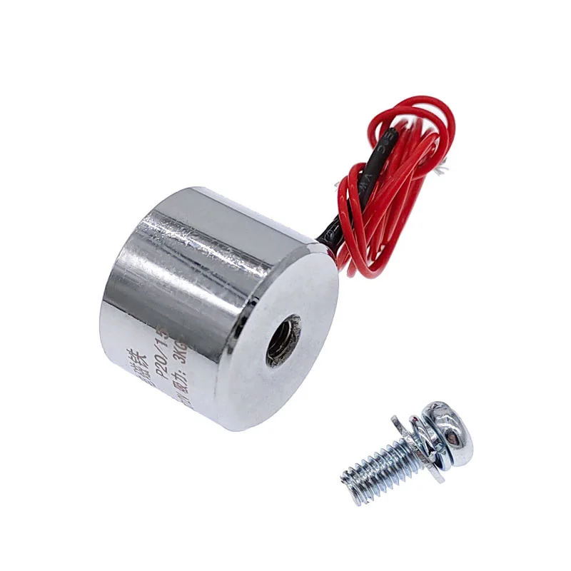 Фото Электрический Магнитный подъемник P20/15 на присоске 6v24v 2,5 кг 25N mini 12V электромагнитный соленоид №3