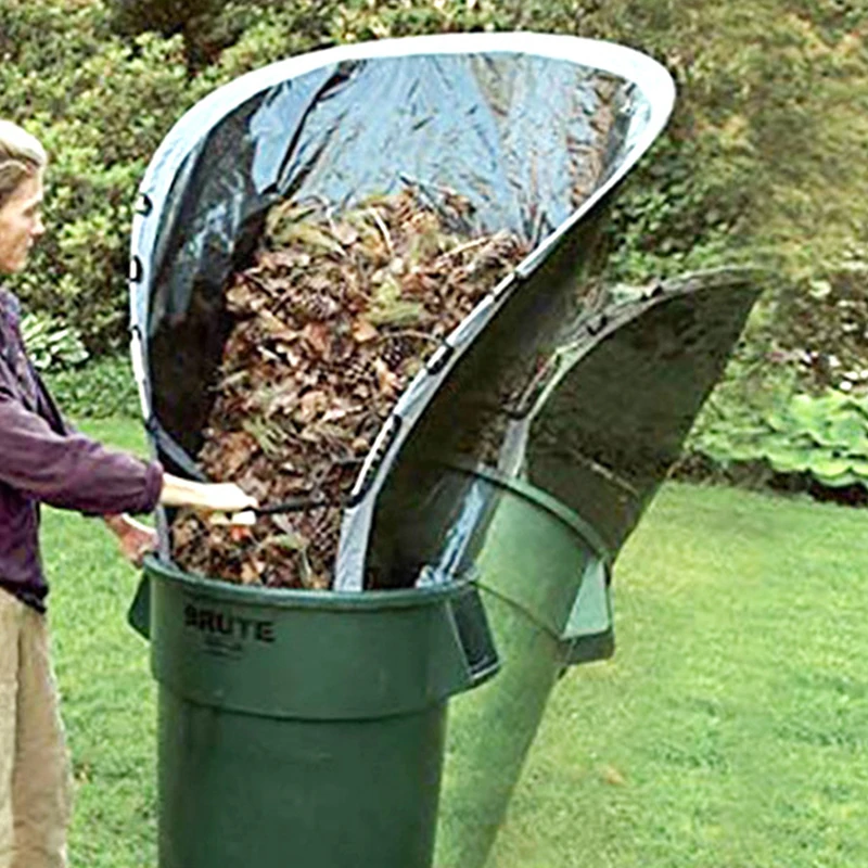 

Large Capacity Heavy Duty Garden Waste Bag Green Foldable Dustpan Leaf Storage Garden Round Leaf Collector Garbage Disposal Bag