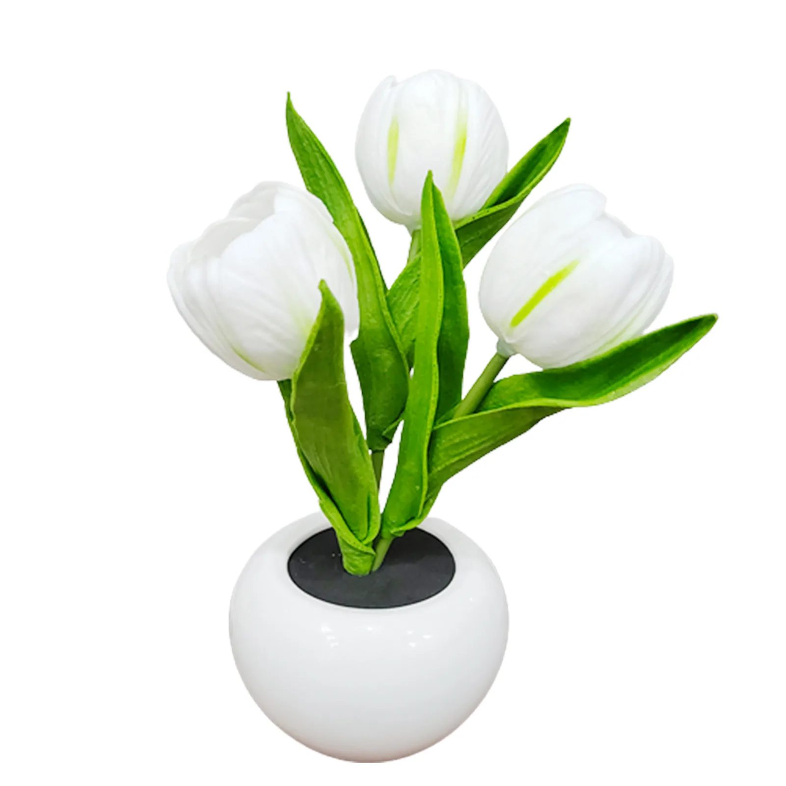 

Artificial Tulip Lamp 5 Colors Optional Ceramic Blossom Tulip LED Lamp for Indoor Desktop Shelf Decor