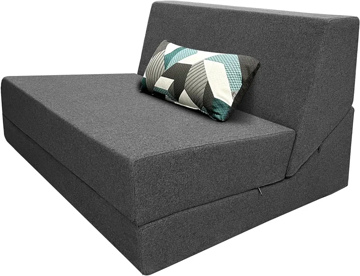 

ANONER Folding Sofa Couch Memory Foam Convertible Floor Sofa Chair with Pillow Lounge Chaise for Living Room Bedroom