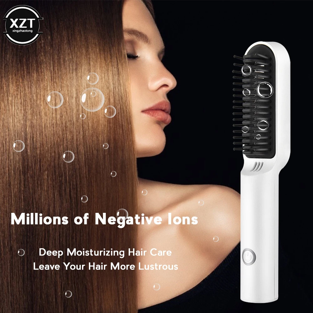 

Multifunctional Portable Straightener USB Rechargeable Styling Iron Electric Heat Comb Hair Fast Modeling Tools