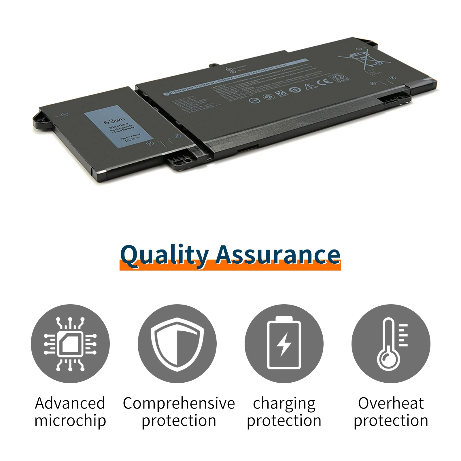 7FMXV 4-элементный аккумулятор для ноутбука 63 Втч Dell Latitude 5320 7320 7420 7520 2-в-1/7320 2-в-1/7420