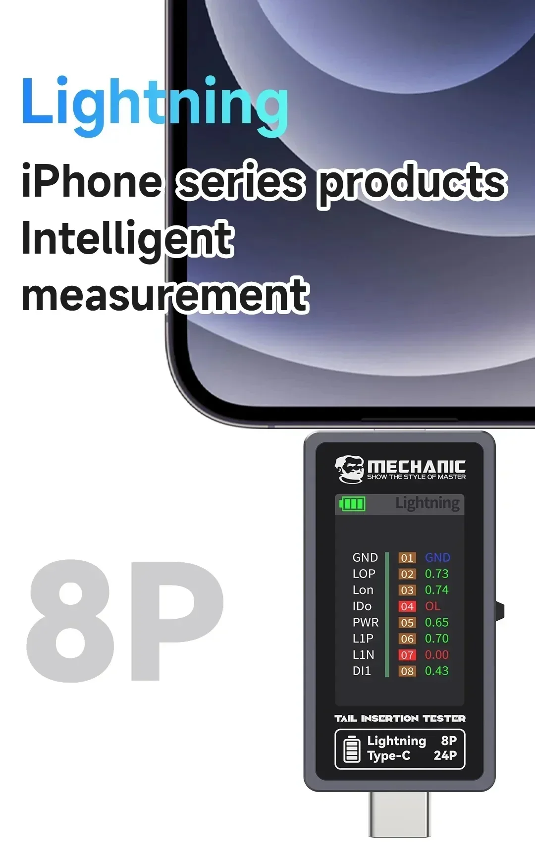 Механический телефон тестер установки хвоста телефона цифровой дисплей