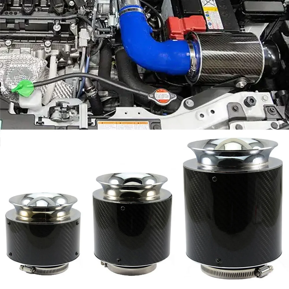 

Car Air Filter Universal High Flow 76mm/3inch High Performance Alloy Auto Air Filter Replacement Car Accessories Carbon Fiber