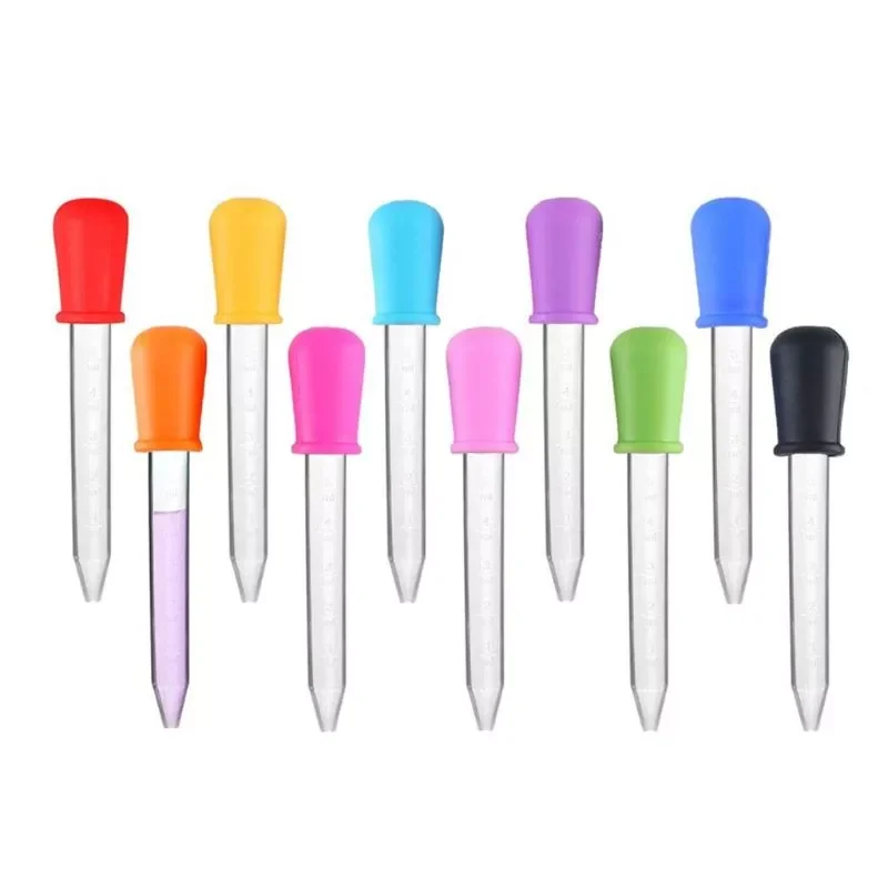 

10 Pcs Baby Dropper Medicine Feeder Child Medicine Device Silicone Pipette Liquid Food Dropper Infant Utensils 5ml